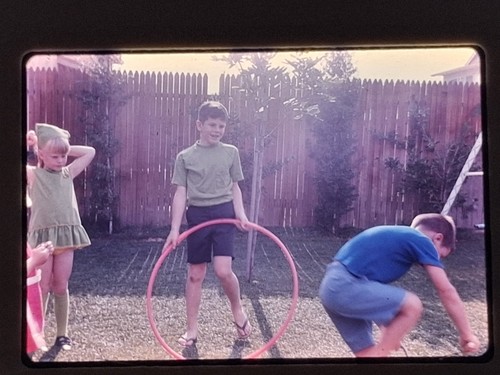 Children hula hoop 1960s color - children,
