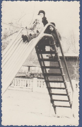 Beautiful children coming down