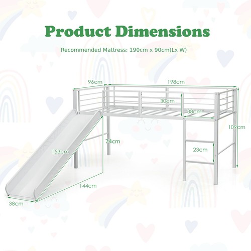 Single loft bed children - children, mid