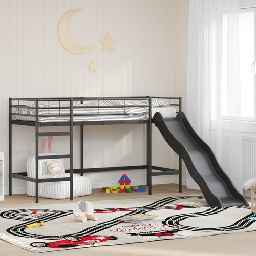 Kids loft bed frame with - with, slide