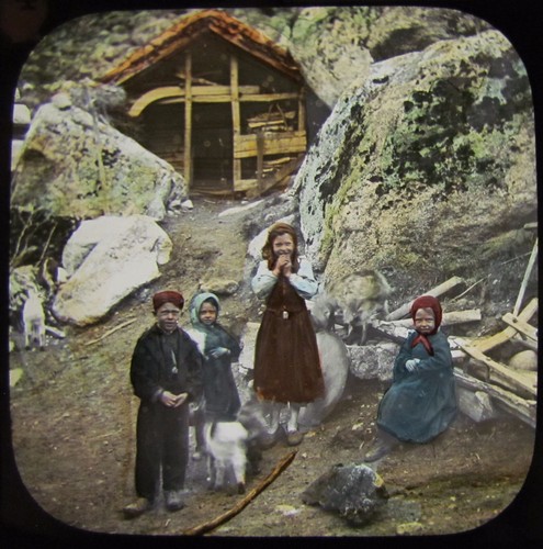 Glass magic lantern slide - lantern,