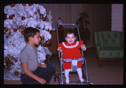 1963 christmas tree - tree, kids