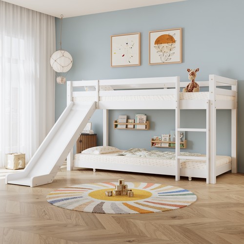 3ft single bunk beds pine - bunk,
