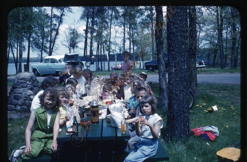 School kids picnic boys - picnic,